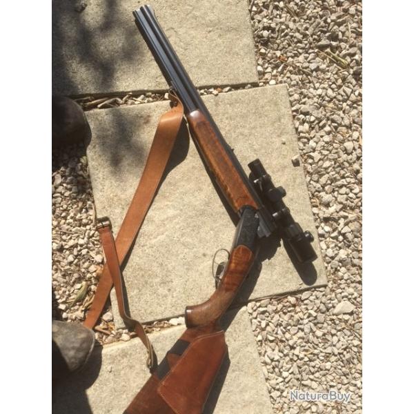 fusil mixte 12-7.65R BRNO Mle 502.3 plus lunette battue