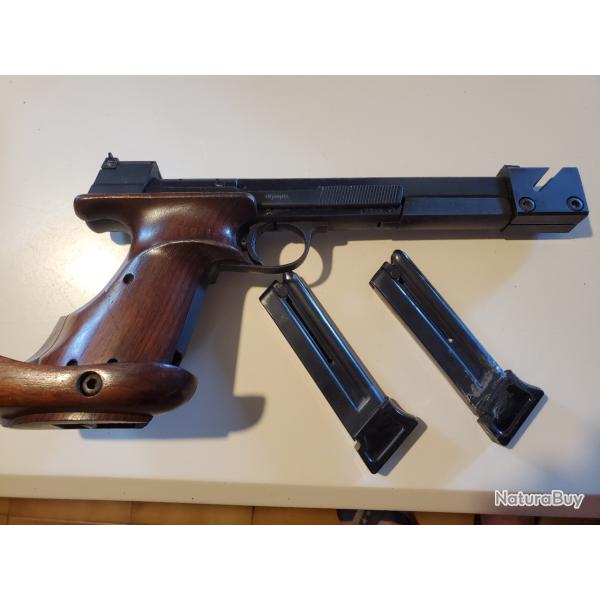 Pistolet Hammerli 22 short 2 chargeurs