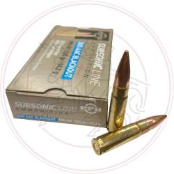 Cartouches PPU 300 AAC Blackout - SUBSONIC LINE - FMJ-BT - 220grs (14.3gr)- Boite de 20 cartouches