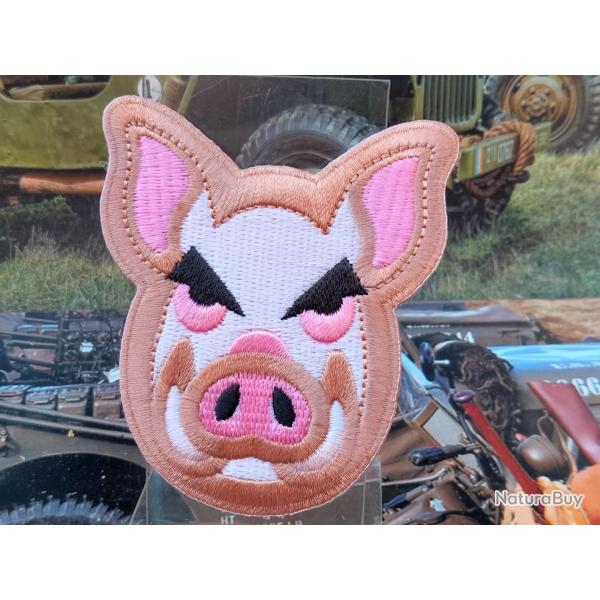 Patch brod� - T�te de Cochon - Hauteur : 75 mm Largeur : 55 mm