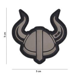 Patch 3D PVC Viking Helmet (101 Inc) Wolf Grey
