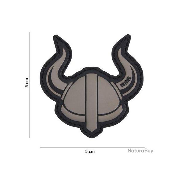 Patch 3D PVC Viking Helmet (101 Inc) Wolf Grey