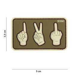 Patch 3D PVC One Two Fuck (101 Inc) OD