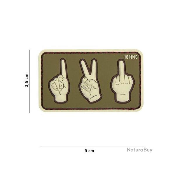 Patch 3D PVC One Two Fuck (101 Inc) OD