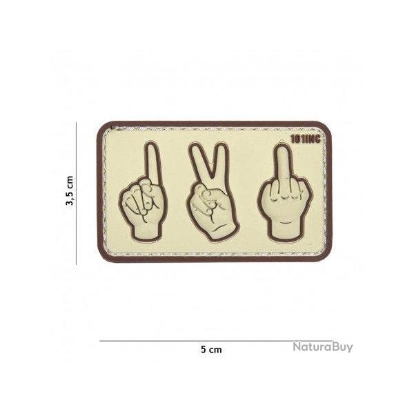 Patch 3D PVC One Two Fuck (101 Inc) D�sert