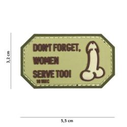 Patch 3D PVC Don't forget Women... (101 Inc) Coyote