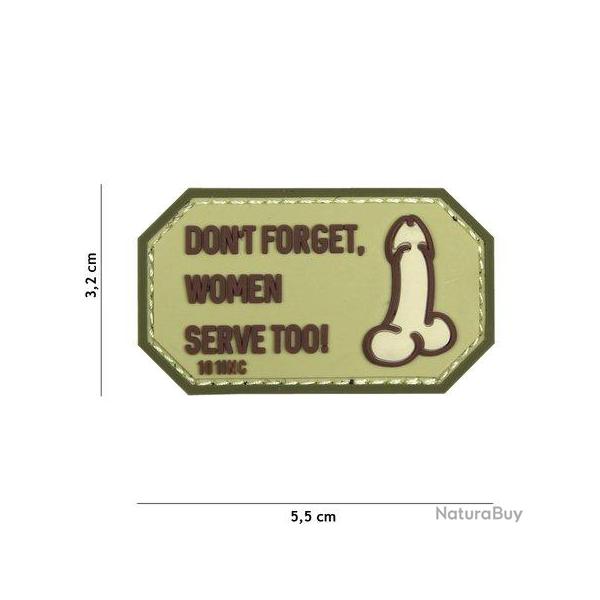 Patch 3D PVC Don't forget Women... (101 Inc) Coyote