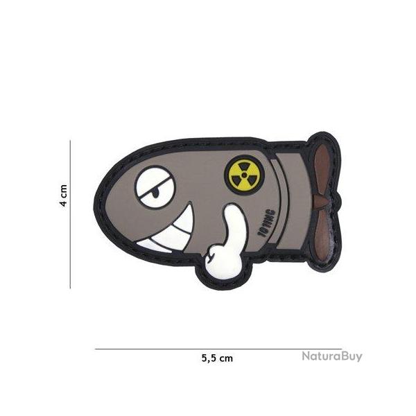 Patch 3D PVC Funny Torpedo (101 Inc) Wolf Grey