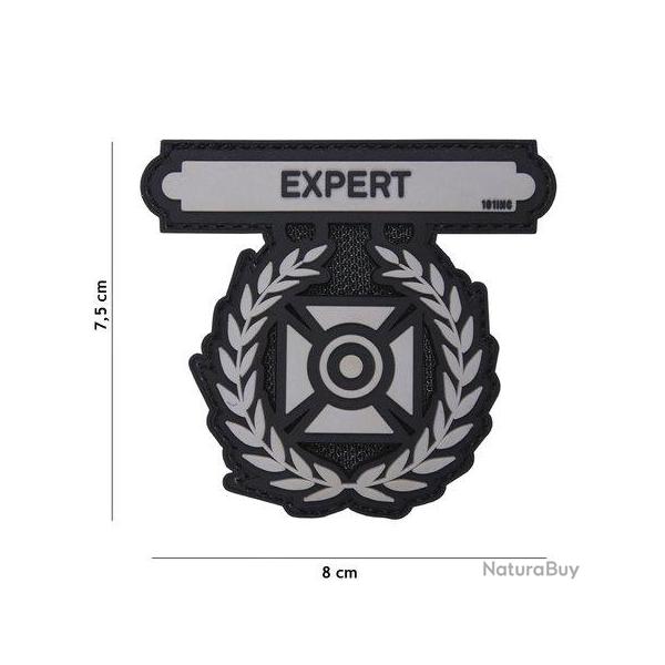Patch 3D PVC Expert Medal (101 Inc) Wolf Grey