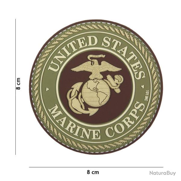 Patch 3D PVC US Marine Corps (101 Inc) Marron