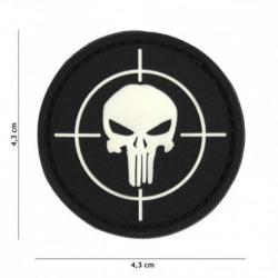 Patch 3D PVC Punisher Cible (101 Inc) Noir
