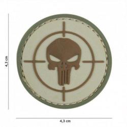 Patch 3D PVC Punisher Cible (101 Inc) Coyote