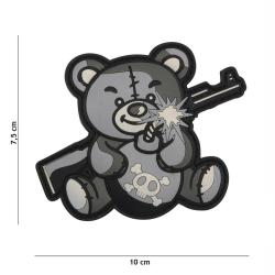 Patch 3D PVC Terror Teddy (101 Inc) Gris