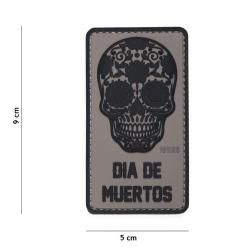 Patch 3D PVC Dia de Muertos (101 Inc) Wolf Grey