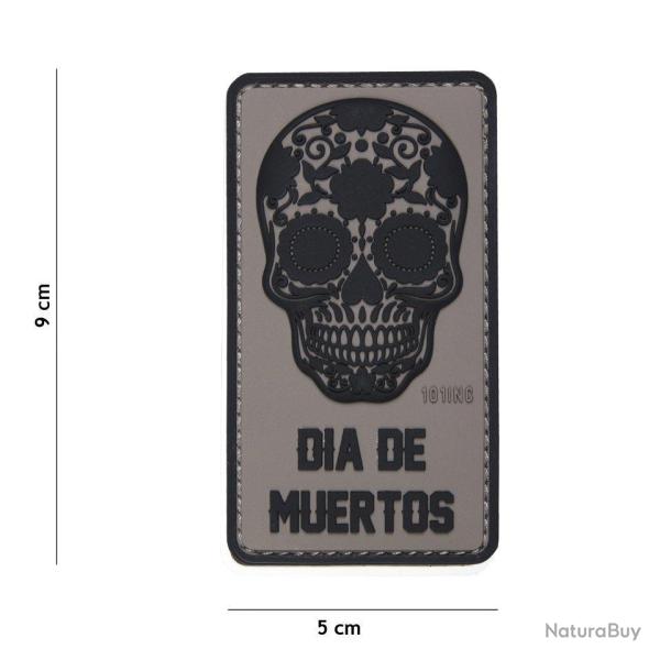 Patch 3D PVC Dia de Muertos (101 Inc) Wolf Grey