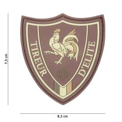 Patch 3D PVC Tireur d'elite (101 Inc) Marron