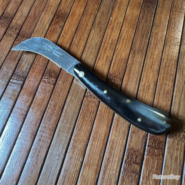 COUTEAU SERPETTE LE SABOT PLEINE CORNE ARTISANAL FRANAIS