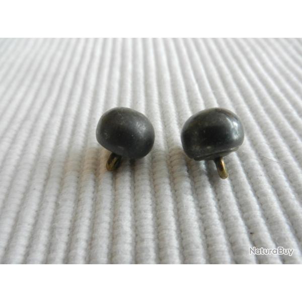 lot de  deux boutons grelot pour tenue militaire