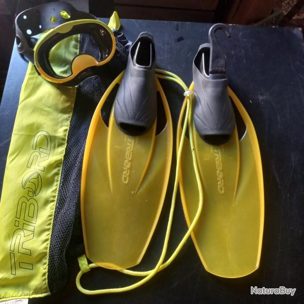 palme +  masque plonge enfant  +  sac de transport