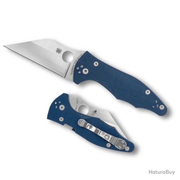 C85GPCBL2 Couteau pliant Spyderco Yojimbo 2 G10 bleu