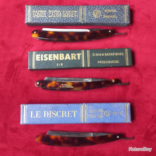 rasoir coupe choux ancien , lot de 3  pour collection