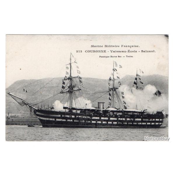 CPA - Marine Militaire Fran�aise -  COURONNE - Vaisseau - �cole - Saluant  N�3332