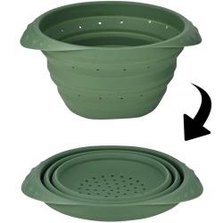 Passoire pliable CAO silicone r&eacute;tractable verte
