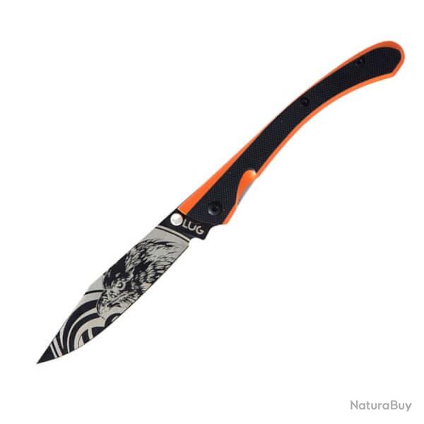 LUC63LTOB2LH Couteau pliant LUG " C63 Loup Noir/orange"