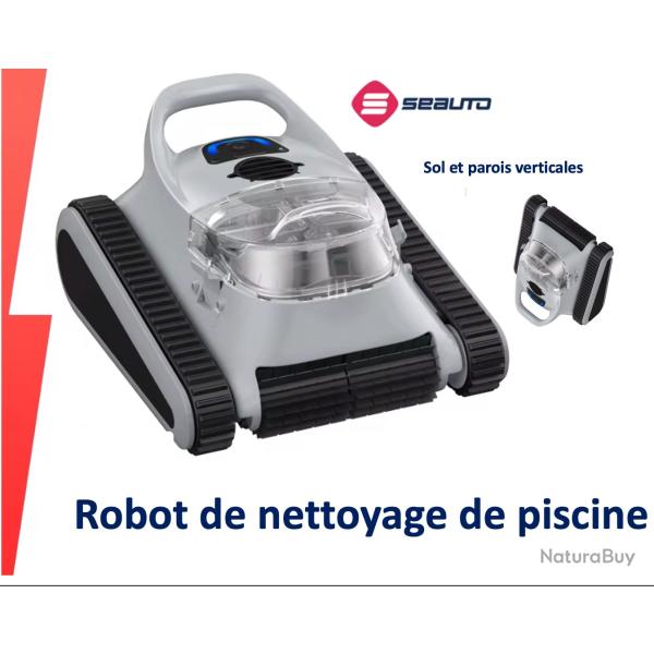 Robot de Piscine en Forme de Crabe, nettoyage vertical des murs  jusqu'� 180 m2 Sans Fil automatique