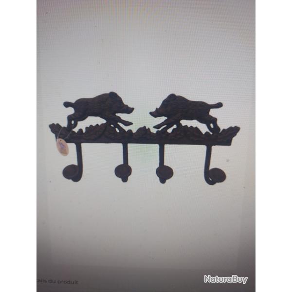 Porte-manteau sangliers gm lovergreen