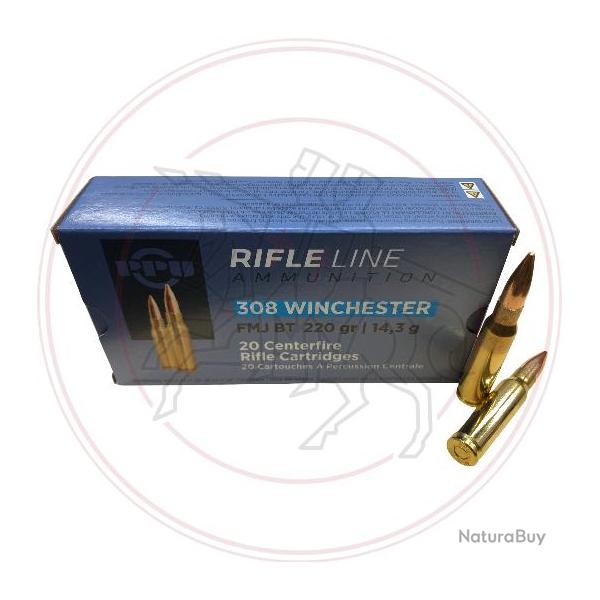 Cartouches PPU FMJBT - Calibre: 308win - 220grs - Boite de 20 unit�s