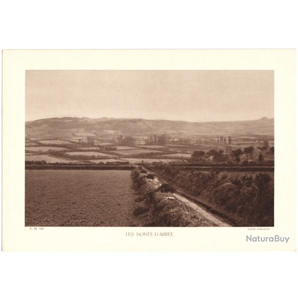 TIRAGE DE CLICH TYPE GRAVURE - COMPAGNIE ARIENNE FRANAISE - LES MONTS D'ARRE