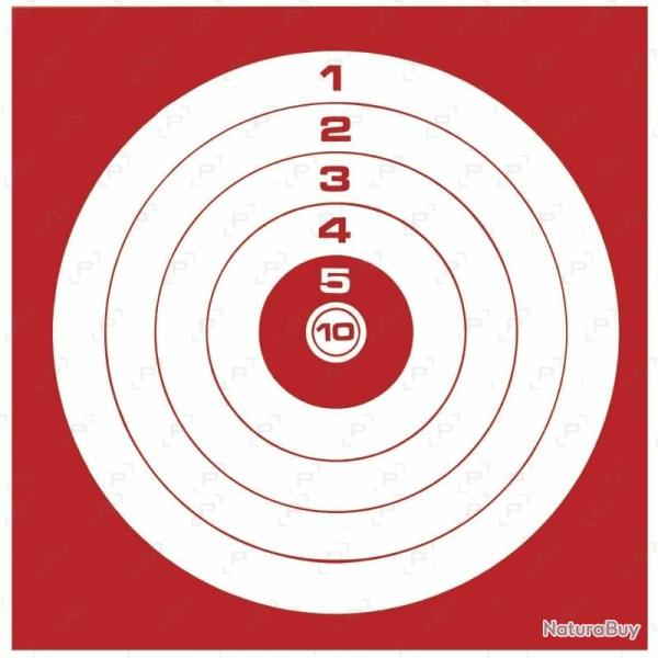 PAQUET DE 100 CIBLES COURT C14 EN CARTON 14 X 14 CM