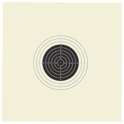 PAQUET DE 100 CIBLES COURT CAR10 EN CARTON 10 X 10 CM