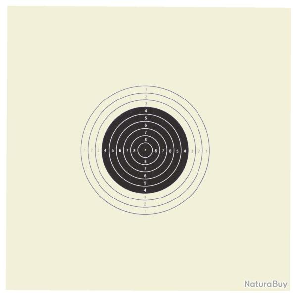 PAQUET DE 100 CIBLES COURT CAR10 EN CARTON 10 X 10 CM