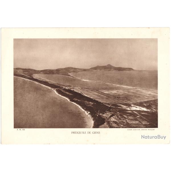 TIRAGE DE CLICH TYPE GRAVURE - COMPAGNIE ARIENNE FRANAISE - PRESQU'ILE DE GIENS