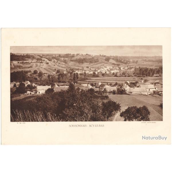 TIRAGE DE CLICH TYPE GRAVURE - COMPAGNIE ARIENNE FRANAISE - SOISSONNAIS : ACY-LE-BAS