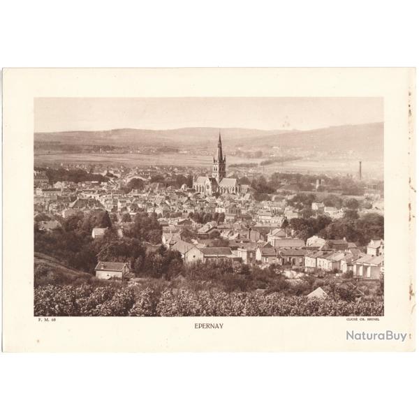 TIRAGE DE CLICH TYPE GRAVURE - COMPAGNIE ARIENNE FRANAISE - EPERNAY