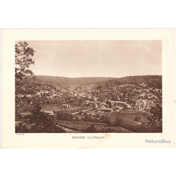 TIRAGE DE CLICH TYPE GRAVURE - COMPAGNIE ARIENNE FRANAISE - ARGONNE : LA CHALADE