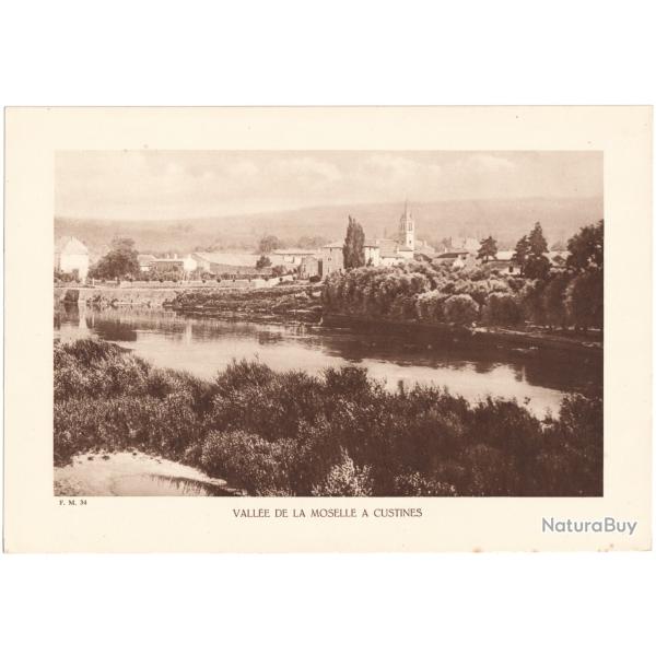 TIRAGE DE CLICH TYPE GRAVURE - COMPAGNIE ARIENNE FRANAISE - VALLE DE LA MOSELLE  CUSTINES