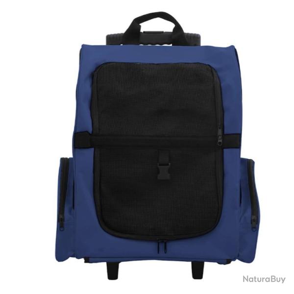 Chariot pliable bleu pour petits animaux - Transport pratique et l�ger en polyester imperm�able