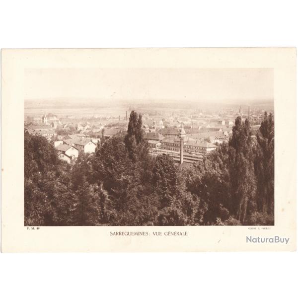 TIRAGE DE CLICH TYPE GRAVURE - COMPAGNIE ARIENNE FRANAISE - SARREGUEMINES : VUE GNRALE