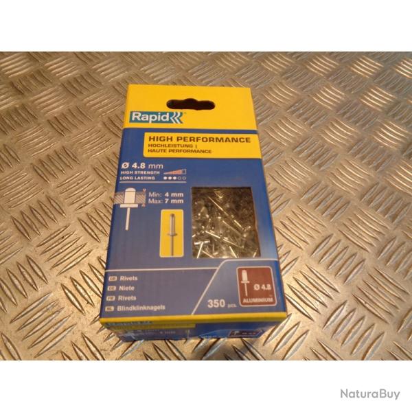 rapid rivets - 4.8 x 10 mm aluminium - Boite de 350