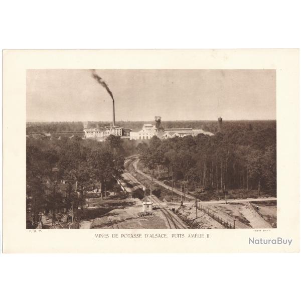 TIRAGE DE CLICH TYPE GRAVURE - COMPAGNIE ARIENNE FRANAISE - MINES DE POTASSE D'ALSACE