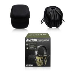Casque Antibruit Tir Protection Auditive Electronique 22dB R&eacute;duction Bruit Amplification Sons Noir