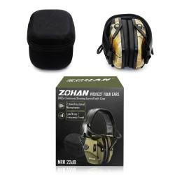 Casque Antibruit Tir Protection Auditive Electronique 22dB R&eacute;duction Bruit Amplification Sons Camo