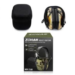Casque Antibruit Tir Protection Auditive Electronique 22dB R&eacute;duction Bruit Amplification Sons Camo