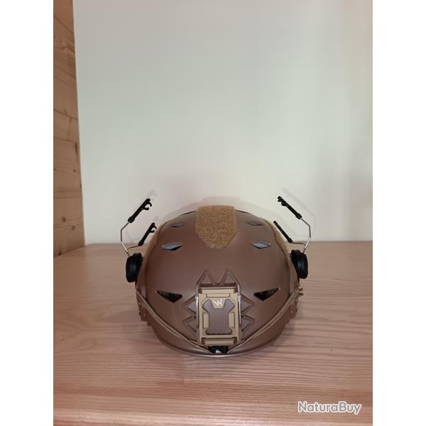 Casque tactique TEAM WENDY exfil LTPAvec adaptateur exfil peltor Quick release