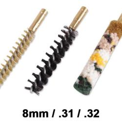 Lot de 3 &eacute;couvillons de nettoyage calibre 8mm (8x57JRS, 8x60S, 8 LEBEL, etc...) / .31 / .32