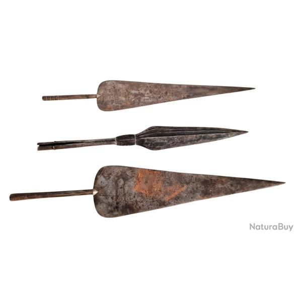 Lot de 3 lames de sagaies piques � identifier